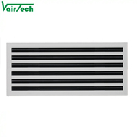 Diffuseur d'air linéaire réglable en aluminium pour plafond avec boîte de plénum pour systèmes CVC