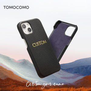 Étui de téléphone en cuir véritable avec lettres personnalisées pour Iphone 15 <span class=keywords><strong>pro</strong></span> 15 <span class=keywords><strong>pro</strong></span> max étui de téléphone portable personnalisé nouvel arrivage - Product Image 2