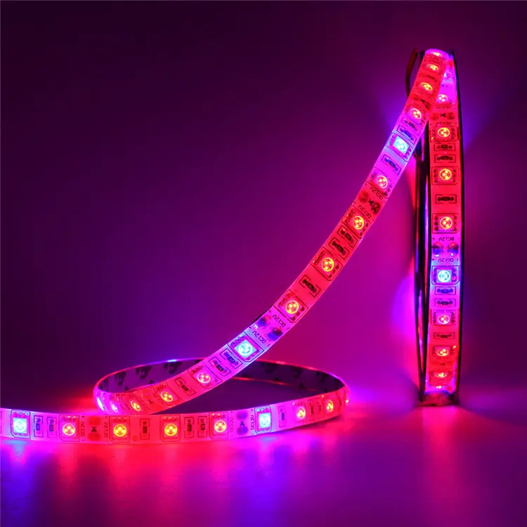 Waterproof 24w/m uv 12V 660nm 5050 greenhouse 3000K 5000K 12v 5630smd flexible strip led grow light for indoor garden