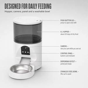 Distributeur automatique intelligent de nourriture pour animaux de compagnie 4 L, distributeur de nourriture pour chats et chiens avec minuterie, écran LCD, alimentation par charge - Product Image 2