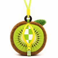Sac de courses pliable personnalisé avec peluches réutilisables et porte-clés en peluche kiwi écologiques