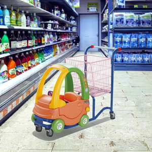 <span class=keywords><strong>Carrello</strong></span> <span class=keywords><strong>per</strong></span> <span class=keywords><strong>Bambini</strong></span> in Plastica con Sedile e Struttura a Rete <span class=keywords><strong>per</strong></span> lo Shopping - Product Image 3