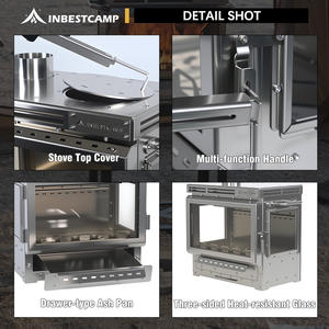 Horno Portátil INBESTCAMP Burner Packable Bushbox, Horno Multifuel para Camping, Horno Bushcraft, Chimenea de Pared, Calentador para Camping de Invierno - Product Image 4