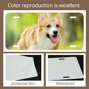 Placas de Matrícula Personalizadas para la Parte Delantera del Automóvil, 12''X 6''X 0.025'', Aluminio para Sublimación, Impresión en Blanco, Placas de Matrícula Personalizadas - Product Image 6