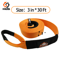 Sangle de remorquage de voiture de récupération d'accessoires tout-terrain 4x4 de haute qualité avec cravate de sac de bûche personnalisée