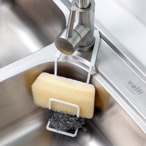 Organizzatore Durevole per Lavello, Portaspugna in Metallo per Cucina e Bagno, Scolapiatti Liquido, Portaoggetti per Rubinetto, Pratico per <span class=keywords><strong>Doccia</strong></span> - Product Image 3