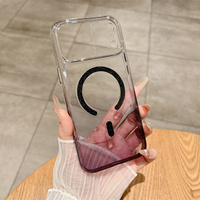 Coque de protection magnétique transparente rigide en PC avec paillettes tendance pour iPhone 18 Pro Max, compatible également avec iPhone 17 Air, 16, 15, 14 – Étui/Funda