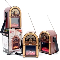 Radio Portabel Casing Plastik Retro FM AM SW Radio Isi Ulang MP3 Radio FP-563