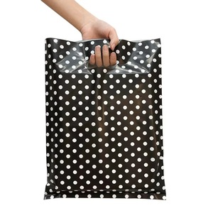 Sacs shopping personnalisés YC avec logo imprimé, sacs en polyéthylène avec poignée découpée pour vêtements - Product Image 2