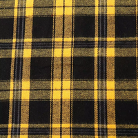 Tissu de chemise en flanelle écossaise à carreaux, en polyester et coton teint en fil, personnalisable pour l'hiver