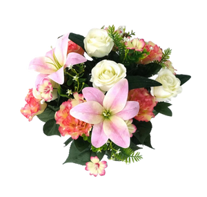 Lo más nuevo, 35cm, arbusto mixto de seda/tela de poliéster, rosas artificiales/flores de orquídeas, 24 tallos, graduación del Día de la madre, Año Nuevo - Product Image 5