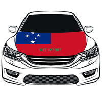 Penutup Kap Mobil Bendera Saint Lucia Pelindung Kap Mesin yang Dipersonalisasi Poliester Elastis Tahan Panas Tahan Lama Cocok untuk Semua Jenis Mobil