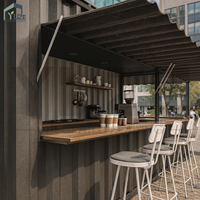 Moderno Contenedor Marítimo Prefabricado Comercial para Exteriores de 20 Pies, Cafetería/Bar de Jugos Modular Desplegable en Venta