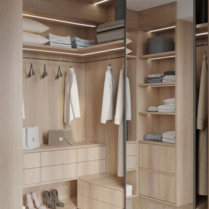 <span class=keywords><strong>Cabina</strong></span> <span class=keywords><strong>Armadio</strong></span> Moderna Personalizzata <span class=keywords><strong>con</strong></span> <span class=keywords><strong>Porta</strong></span> Scorrevole a <span class=keywords><strong>Specchio</strong></span>, Soluzione di Lusso in Legno <span class=keywords><strong>per</strong></span> l'Organizzazione della Camera da Letto - Product Image 1