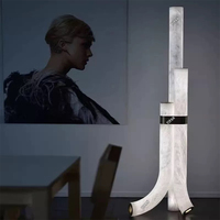 Lampe sur pied en albâtre, lumière de luxe, designer, salon, marbre, pierre, lampes sur pied