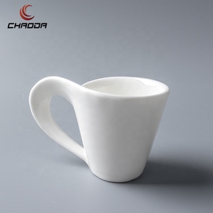 Tasse à <span class=keywords><strong>café</strong></span> en céramique blanche avec logo personnalisé tasse en porcelaine de 12oz avec glaçure unique parfaite pour les cafés et les cadeaux - Product Image 5