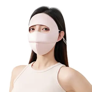 female cover full face mulberry silk sun mask sunscreen mask sunscreen UV summer face Gini 100% silk sun mask