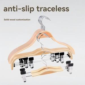 Gantungan Baju Kayu Solid Minimalis Modern Grosir Khusus Toko Pakaian Anti Gores Anti Selip dan Anti Benturan Bahu - Product Image 1