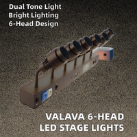 VALAVA 6*20W LED haute luminosité Pinspot Light Nouveaux projecteurs de scène à 6 têtes en blanc froid et chaud pour mariages et événements