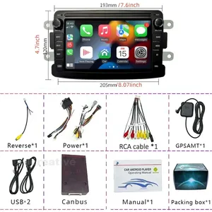 Autoradio Android per Dacia Logan <span class=keywords><strong>Dokker</strong></span> Duster Sandero <span class=keywords><strong>Lodgy</strong></span> 2012-2017 Renault Captur Symbol Autoradio Carplay GPS di navigazione - Product Image 6