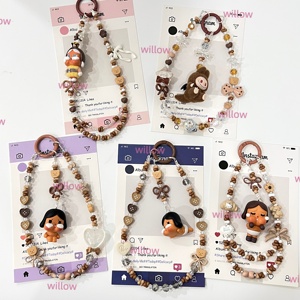 พวงกุญแจเด็กน้อยร้องไห้แบบ DIY สายคล้องโทรศัพท์สุดหรูแบบปรับได้พร้อมสายสะพายข้าง วัสดุพลาสติก+ลูกปัด ขายส่ง - Product Image 2
