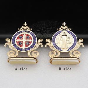 4.7x5.5cm St. benedetto medaglione cattolico ciondolo medaglione in metallo artigianato religioso per la famiglia chiesa casa e auto decorazione - Product Image 5