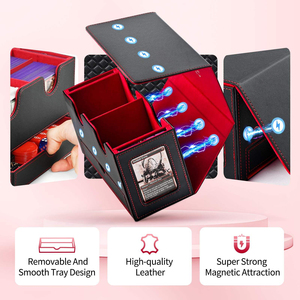 Boîte à cartes légère en cuir PU imperméable avec fenêtre YY, capacité 160+ cartes, pour Yu-Gi-Oh, Magic: The Gathering, TOKEN, Commander, rangement de cartes - Product Image 4
