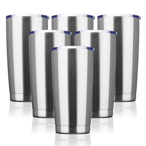 Vaso de viaje con logo personalizado, taza de viaje de 20 oz, vaso aislado al vacío de acero inoxidable, venta al por mayor OEM, libre de BPA. - Product Image 1