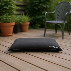 Coussin d'extérieur rectangulaire anthracite 39,4x19,7x2,8 po en tissu Oxford résistant à l'eau pour banc de jardin, utilisable toute l'année - Product Image 2