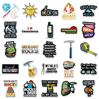 50 Pegatinas de Dibujos Animados de Geología, Rocas y Minerales para Decorar Cuadernos y Termos, Venta al Por Mayor