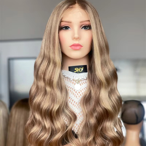 Timide vente chaude couleur brune Hd 13*5 dentelle avant perruque de cheveux humains avec pré plumé délié point culminant perruque pour les femmes - Product Image 1