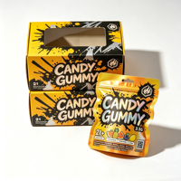 Op maat gemaakte bedrukte Mylar zakken, staande pouch verpakkingen met zip lock voor snacks, snoep, koekjes en voedselverpakkingen