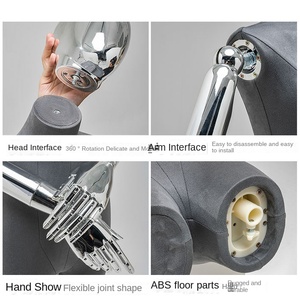 Espositore in Plastica per Modelli, Manichino a Mezzo Busto o Intero per Abbigliamento Femminile, Mano Nera Placcata, Accessori per Esposizione - Product Image 3