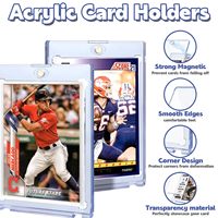 Prix d'usine – Étui rigide en acrylique pour cartes de sport, protège-cartes magnétique 35PT avec protection UV à 99 % pour cartes de baseball et cartes à collectionner