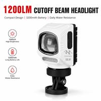 Luz Delantera para Bicicleta de 1200LM con Haz de Luz Cortado, Recargable Tipo-C, con Control Remoto, 3200mAh, Impermeable