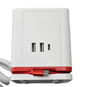 Regleta de Enchufes Inteligente con Extensión USB E-Sun, 3 Tomas de Corriente, 2 Puertos USB-<span class=keywords><strong>A</strong></span> + 1 <span class=keywords><strong>Puerto</strong></span> USB-C, Enchufe Europeo, 16A 250V, Protector de Sobretensión, Cable de Carga - Product Image 3