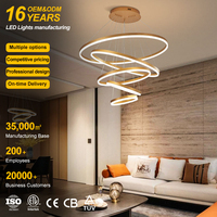 Anneau d'éclairage intérieur Plafond Îlot de cuisine de luxe Salon Suspension à LED