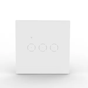 Popular Google home smart wireless wifi wallswitch smart touch switch Black Modern Electrical Wifi smart 3G Switch