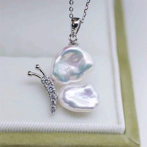 Composants de bijoux en argent S925 pour accessoires de perles DIY, pendentif papillon vide à double perle avec boucle de support - Product Image 2