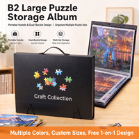 Album de rangement pour puzzles grand format B2 4K, 1000 feuilles, protège-pages haute clarté et résistant, classeur de collection, logo personnalisé