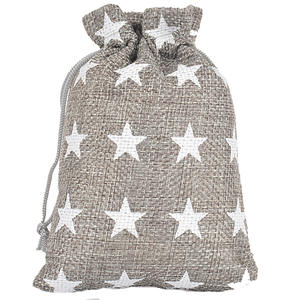 Bolsa de almacenamiento de regalo de joyería de bolsillo de lino reciclable YiWu Bolsa De yute de regalo de Navidad personalizable con impresión de logotipo - Product Image 5