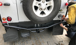 Parachoques Trasero de Acero 4x4 para <span class=keywords><strong>Land</strong></span> <span class=keywords><strong>Rover</strong></span> <span class=keywords><strong>Defender</strong></span> <span class=keywords><strong>110</strong></span> 90, Accesorios Todoterreno, Barra Protectora Trasera - Product Image 5