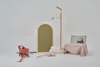 Tableau noir mural en bois encadré en forme d'arche, tableau magnétique Montessori pour les tout-petits
