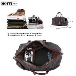 Bolsa de Viaje Deportiva Unisex, Bolsa de Viaje Personalizada de Lona y Cuero PU con Compartimento <span class=keywords><strong>para</strong></span> Zapatos - Product Image 5