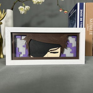 <span class=keywords><strong>Bleach</strong></span> Sosuke Aizen Anime boîte à lumière cadre en bois papier découpé au Laser boîte d'ombre javel Led veilleuse pour chambre décor Lightbox - Product Image 2