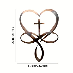 ขอ<span class=keywords><strong>ง</strong></span>ตกแต่งผนังรูปหัวใจกา<span class=keywords><strong>ง</strong></span>เขนโลหะ - <span class=keywords><strong>ง</strong></span>านศิลปะเหล็กคริสเตียนสำหรับตกแต่<span class=keywords><strong>ง</strong></span>บ้าน โบสถ์ ขอ<span class=keywords><strong>ง</strong></span>ขวัญทา<span class=keywords><strong>ง</strong></span>ศาสนา - Product Image 4