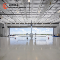 Hangar d'aviation préfabriqué en acier léger certifié ASTM, grande portée, pour stockage d'avions industriels et aéroportuaires - Vente chaude