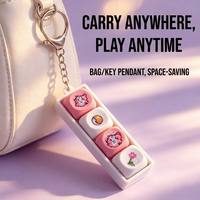 Custom Acrylic square Mechanical Keyboard Tactile Keycap Switch Tester Keychain Flexible Cartoon Pattern Finger Spinner Toy UV