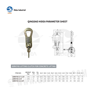 HIDEA G80 Embrayage de levage en acier forgé en alliage super-plastifié Magnaflux pour la détection de fissures et le levage du béton