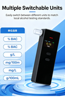 Alcootest numérique professionnel Airsense A5 avec écran LCD, capteur semi-conducteur, batterie lithium rechargeable, conforme ROHS
